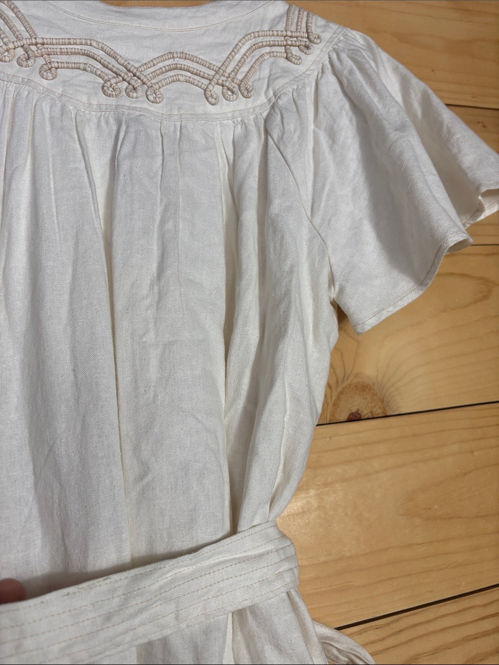 Sonoma white linen blend western style mini dress XS - Picture 10 of 10